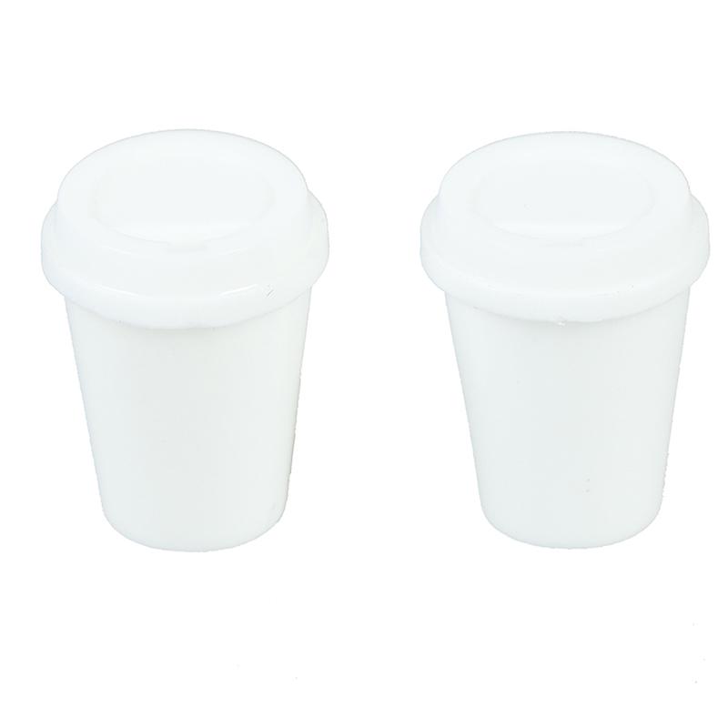 

2шт 1:12 кукольных домиков, миниатюрная модель пустой чашки для кофе, имитация чашки для напитка, игрушки белый