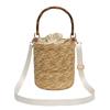 Beach Vacation Handbag Women's 2025 New Fashion Niche Shoulder Bag Crossbody Bucket Bag Straw Bag