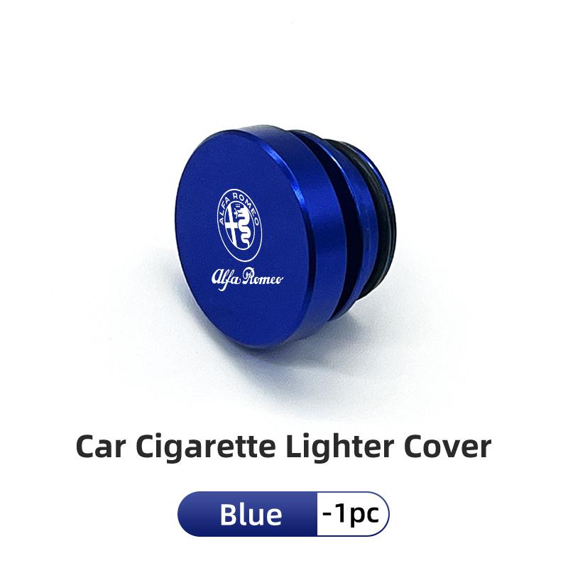 2026 Hot Sticker For Alfa Romeo Car Alloy Cigarette Lighter Plug Cover Dust Protection Cap Interior Accessories GT Stelvio F1 Br