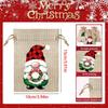 12Pcs Christmas Small Burlap Bags With Drawstring, Burlap Gift Bags Christmas Treat Sacks Gift Wrapping Bags
