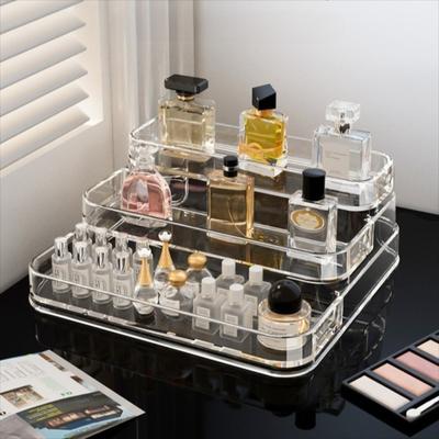 3 Tier Desktop Shelf Cosmetic PET Skin Care Product Storage Rack Multifunctional Aromatherapy Display Rack Boutique