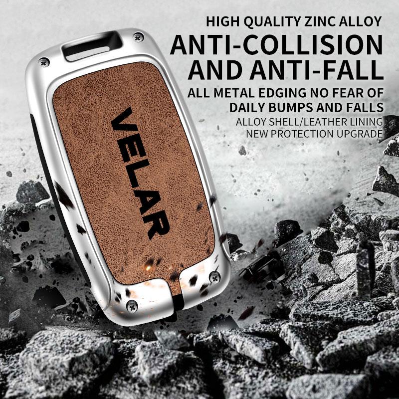 Zinc Alloy Car Remote Key Case Cover Shell For Land Rover Velar Remote Control Protector For Land Rover VELAR Auto Accessories