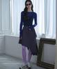 Opening Sunshine Asymmetrical Layered Check Skirt Blue