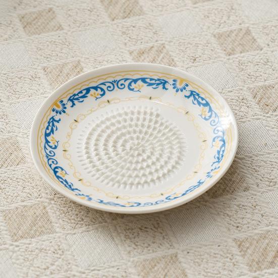 Ceramic Garlic Grinder, Multi-Functional Grating Plate, Manual Garlic Ginger Zester Bowl, All-in-One Prep Mixing Serving Dish, Kitchen Tool