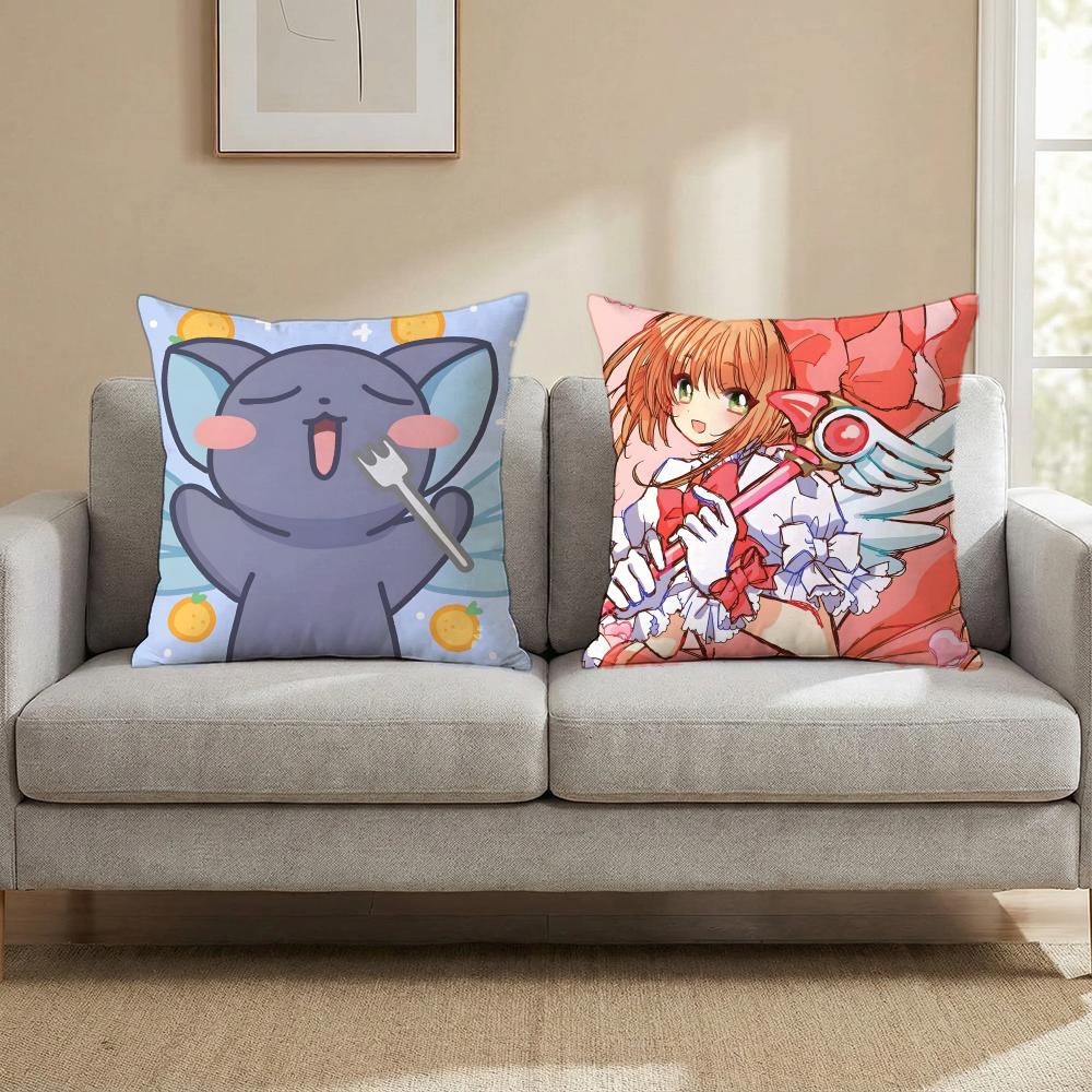 C-Cardcaptor Sakura ANIME Cushion Cover Multi-Scene Pillow Cover for Home & Car - Reversible, Soft & Durable for Daily Use