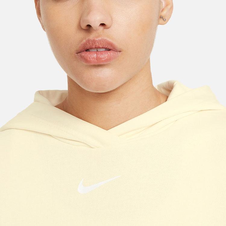 Nike Sportbekleidung Icon Clash Lässiges Kurzarm-Kapuzensweatshirt für Damen Kokosmilch CZ9333-113