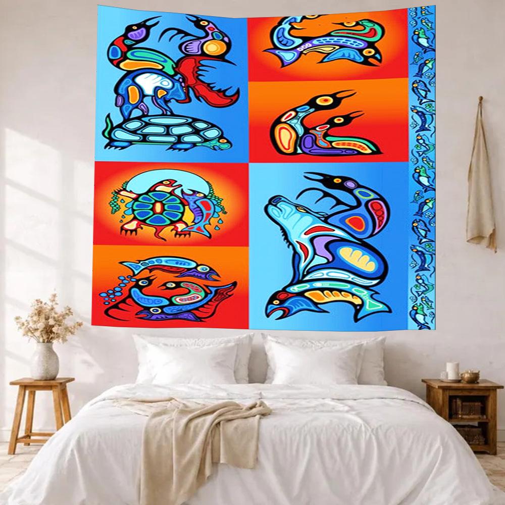 Fish Wall Decor Tapestry Art For Pet Memorial Birthdaywedding Party Backdrop Family Gift
