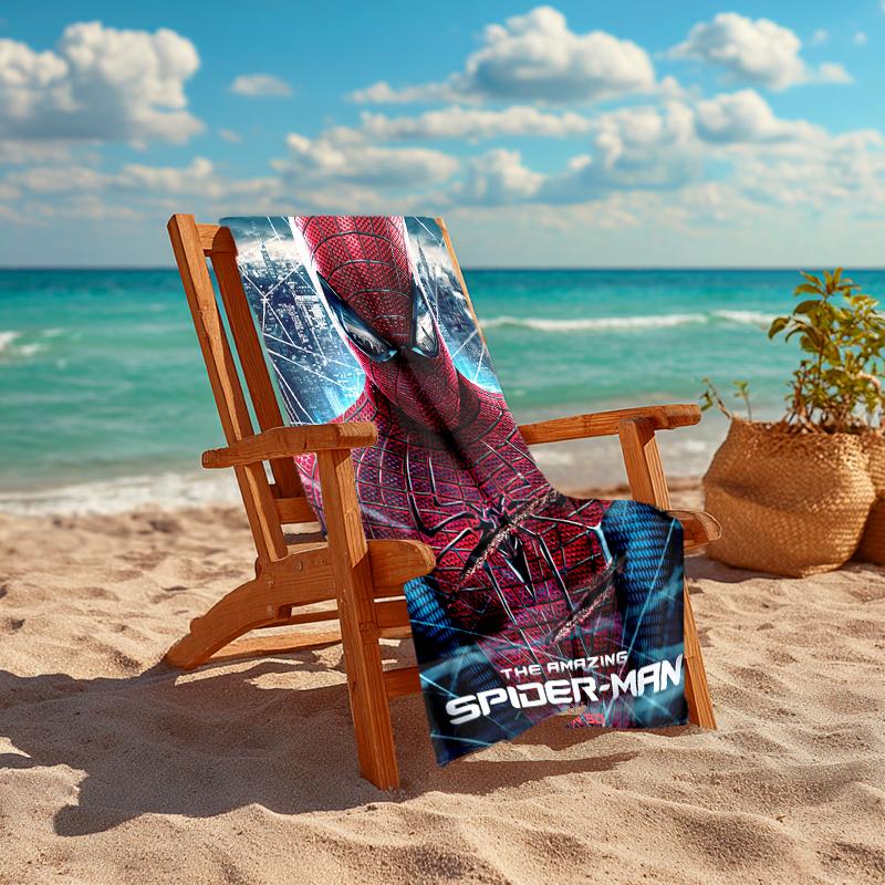 1Pc Spiderman Urban Heroism Beach Towel, Quick Dry, Multi-Use for Beach Pool Gym Yoga Home Travel, Christmas, Halloween, Xmas Gift S929469