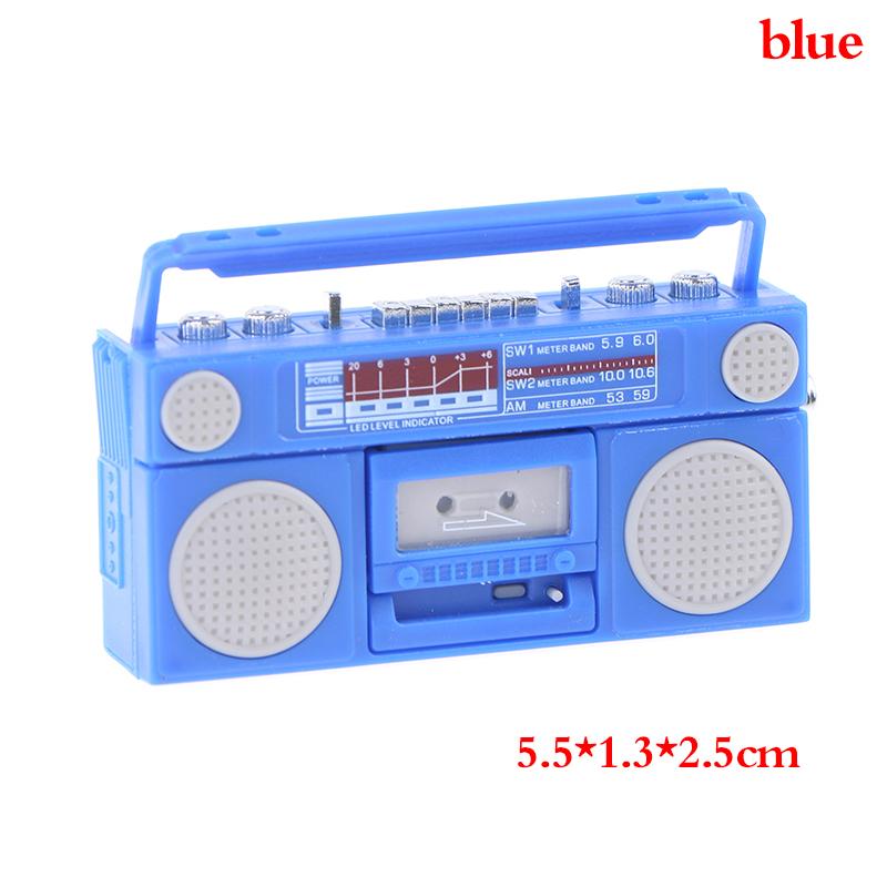 Dukkehus Mini Ornamenter Mini Nostalgisk Radioopptaker Modell Leker Dekorasjoner