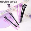 Sanrio 12/ 30PCS Black Kuromi Anime Gel Pens Cute Fairy Character Design 0.5mm Black Ink Ideal for Playful Gifts Office Signature Pen, Back School