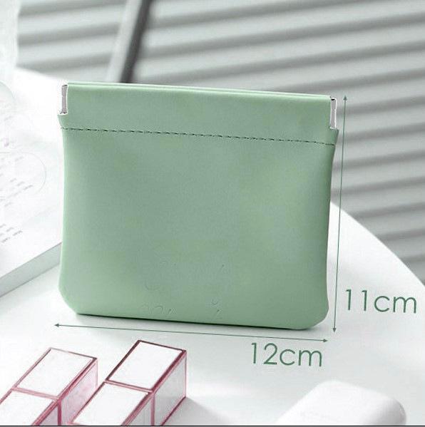 Compact PU Multipurpose Pouch: Lipstick, Coins, Jewelry, Earphones Storage.