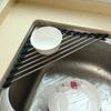 Kitchen Sink Water Filter Rack Foldable Triangular Sink Storage Rack Drain Rack Stainless Steel Storage For Bowls And Chopsticks