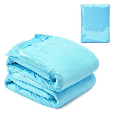 LittleForBig Adult Diapers, Pants Type, Solid Color, Thick, High Absorption, Tape Type, 2-Pack, Blue, Size M