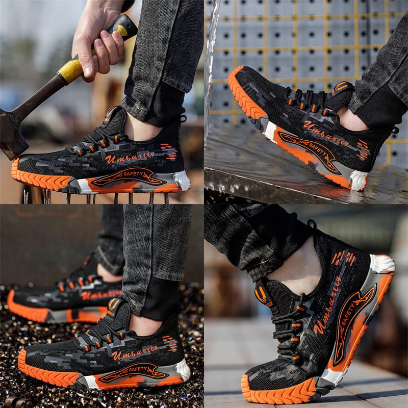 New Men's Work Safety Shoes Steel Toe Work Shoes For Men Anti-puncture Safety Shoes Woman Safety Boots Man Indestructible