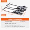VEVOR Concrete Knee Boards Stainless Steel, 28'' X 8'' Concrete Sliders, 2 Pairs Concrete Knee Pads Moving Sliders
