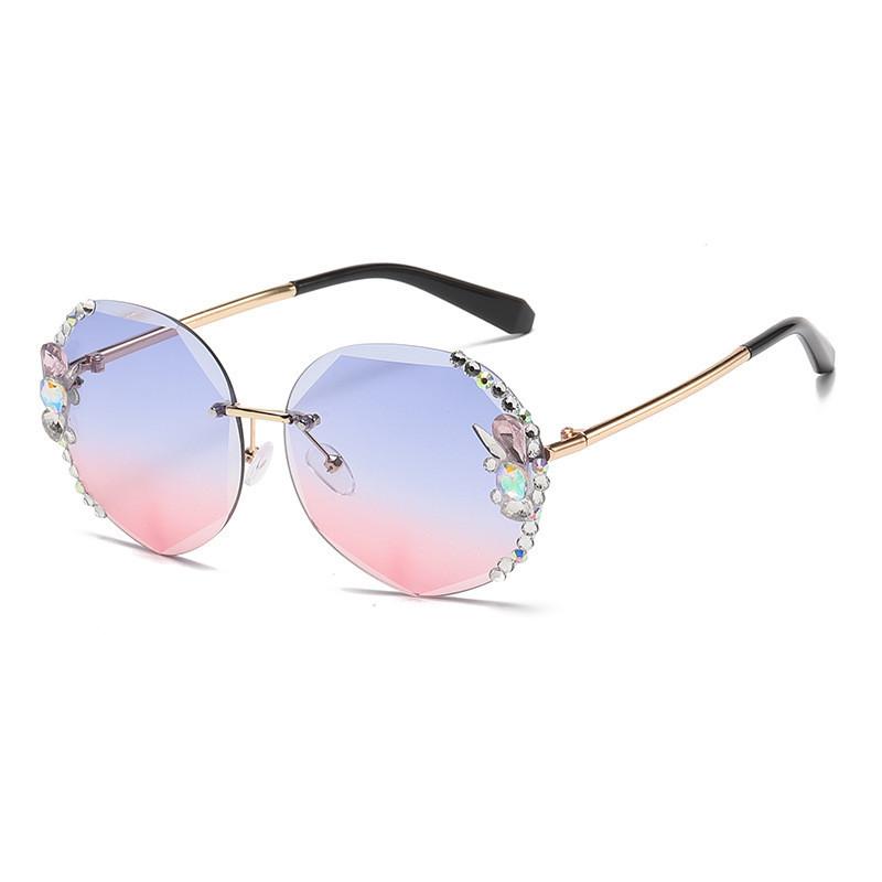 

Elegant Jl8776 Gradient Blue And Pink Rhinestone Women s Sunglasses StyleE