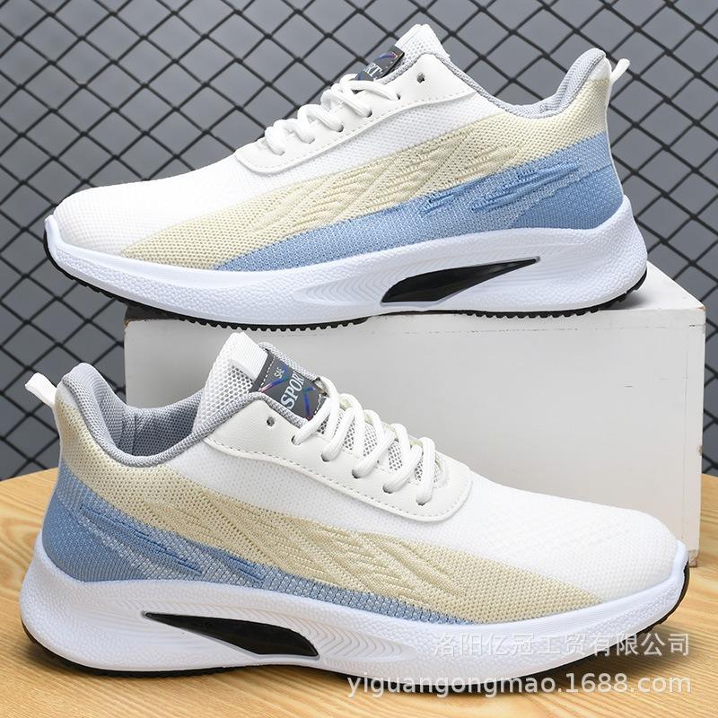 

Spring and Autumn sports single shoes men s middle-aged father shoes non-slip and wear-resistant soft sole casual versatile breathable and lightweight 44 белый