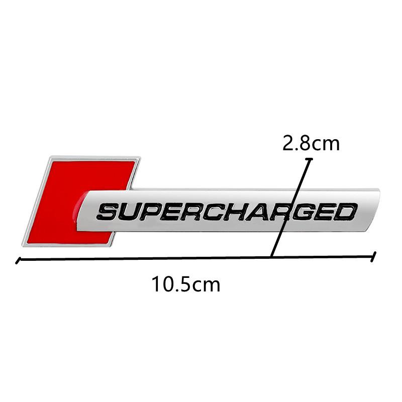 1Pcs 3D Metal Logo Supercharged Emblem Car Fender Badge Trunk Decal Sticker Accessories