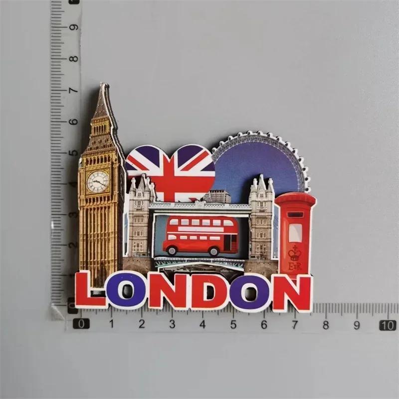 British Fridge Magnets London Bus  Big Ben Manchester Windsor Oxford Bear England Magnetic Fridge Stickers Collection Gifts