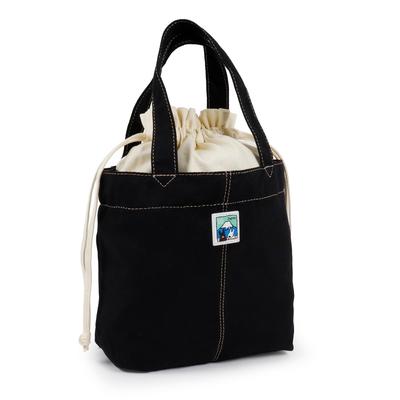 And Small Tote Bag for Lunch Mount Fuji Lisa and Everyday Use [Lisa Gaspard] Women, Drawstring, Bag, Design, Gaspard, Cute, (Black)