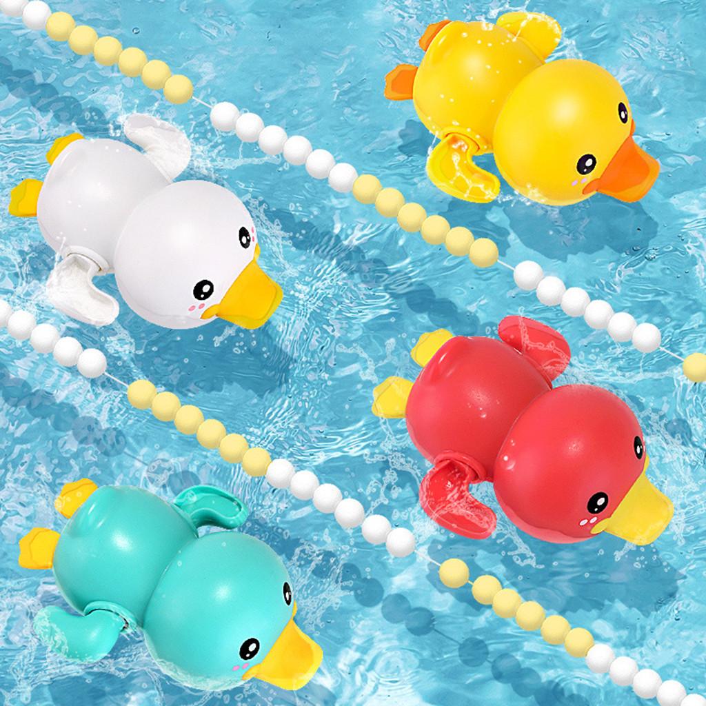 

New Summer Bathroom Bath Shower Baby Clockwork Swimming Children Play Water Cute Little Duck Bathing Bathtub Toys For Kid Gifts