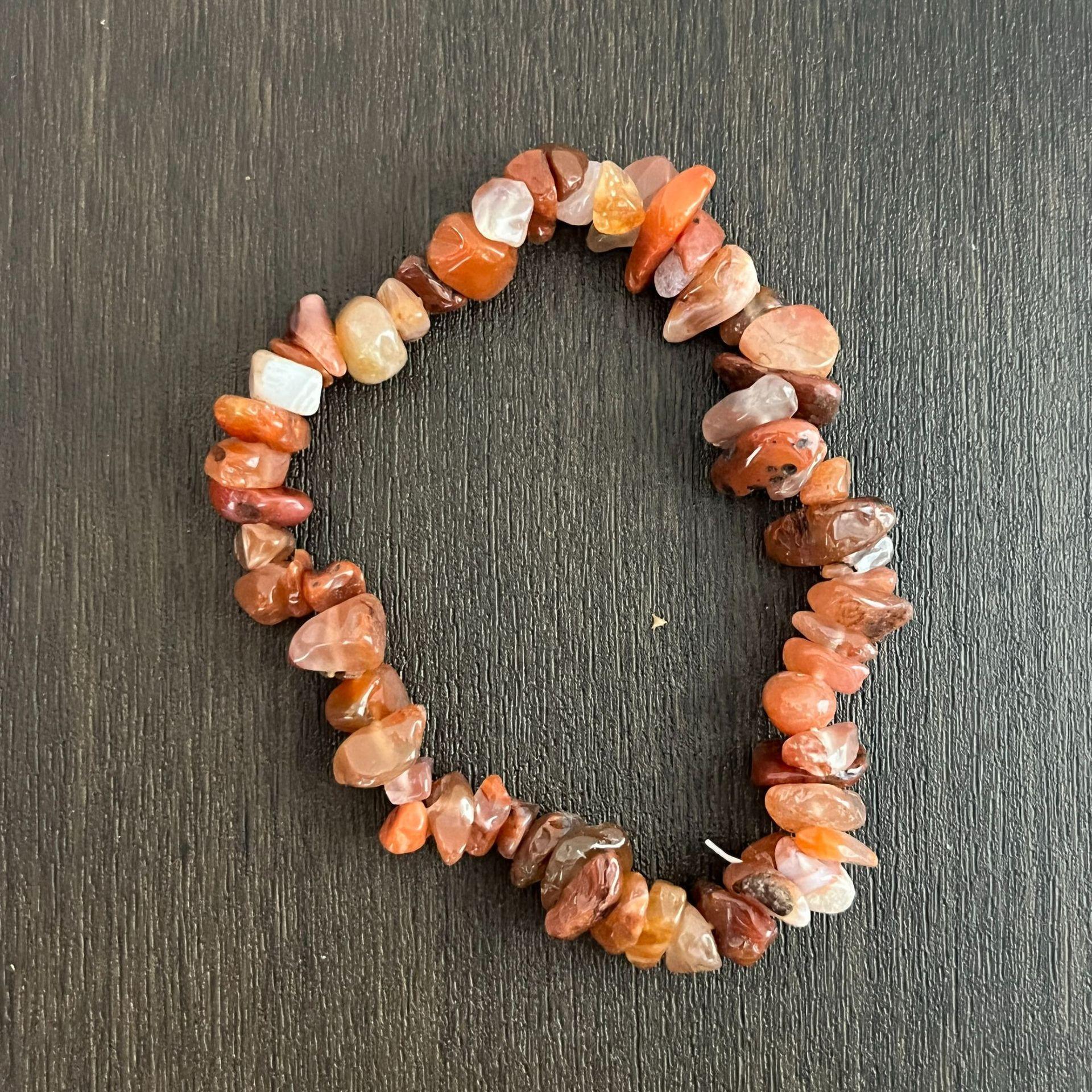 JYL TS Bracelet  Multi-gem Lucky Style Brings Abundance & Harmonious Flow Southern red agate джинсовый