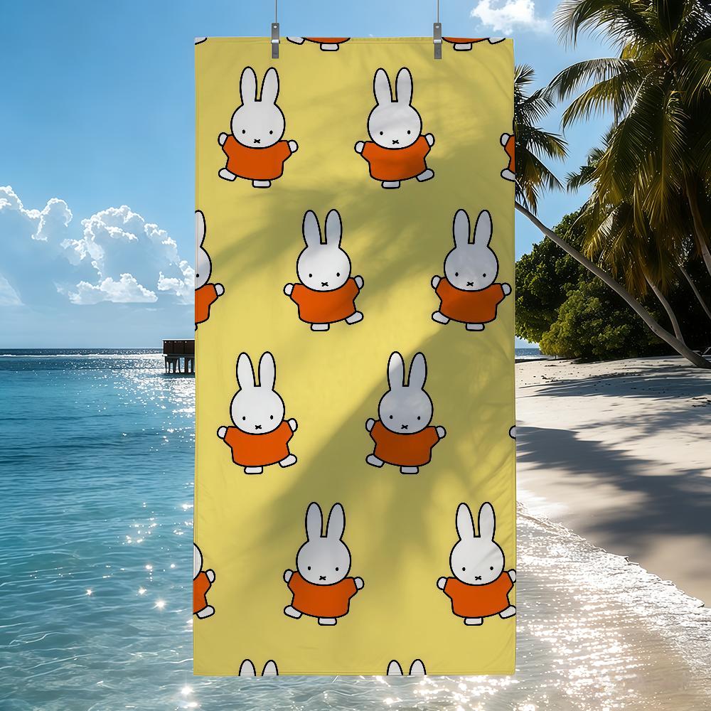 Cartoon Miffy Towel Quick Drying Beach Towels Are Suitable For Swimming Pools Camping Yoga And The Gym