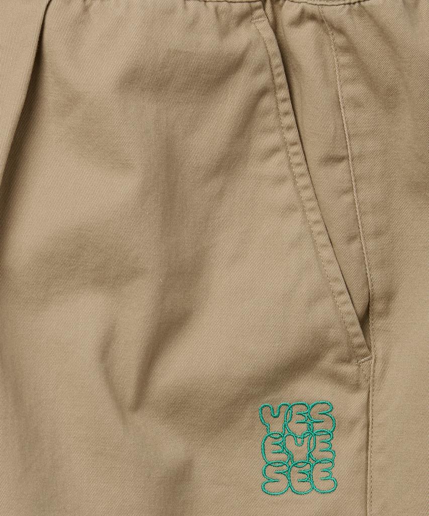 YESEYESEE C Logo Wide Shorts Beige
