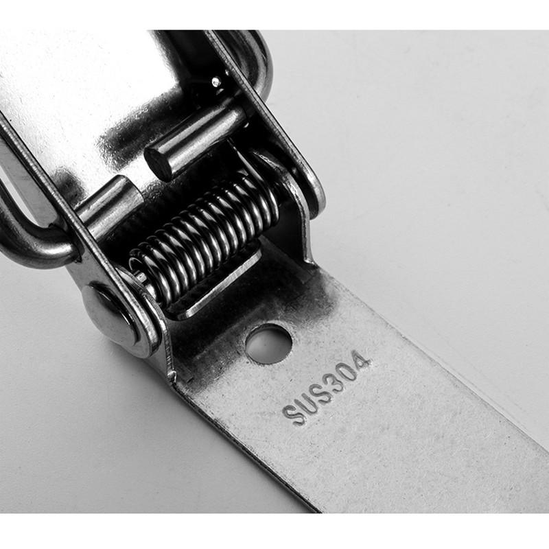 4PCS 304 Stainless Cabinet Box Locks Spring Loaded Latch Catch Toggle  Iron Hasps For Sliding Door Window Furniture Hardware