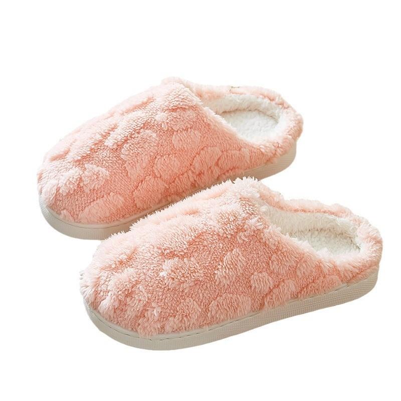 Cotton Slippers Women's New Winter Indoor Plush Household Cotton Drag Couple Home Non-slip Warm Shoes