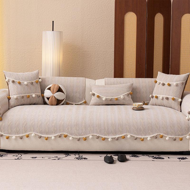 Special-Shaped Cream Wind Sofa Cushion Universal In All Seasons  New Non-Slip Seat Cushion One-Piece Straight Row Cushion