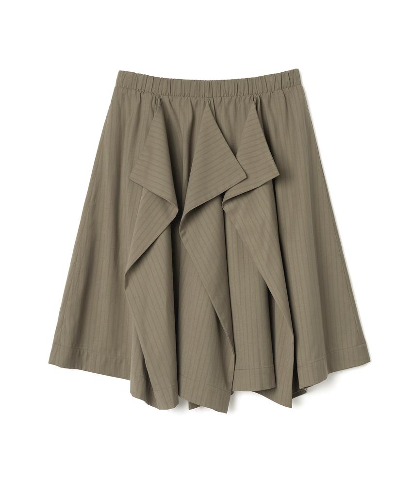 Milo Woman Asymmetric Banding Skirt [Khaki]