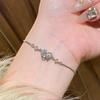 Korean Style Zircon Heart Shape Hand Chain With Adjustable Length For Women