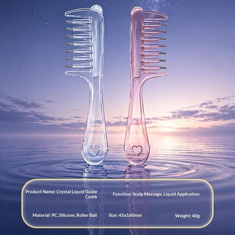 Scalp Liquid Guide Comb Portable Mini Hair Oil Applicator 1PC Lightweight Head Massage Comb for Daily Hair Nourishing