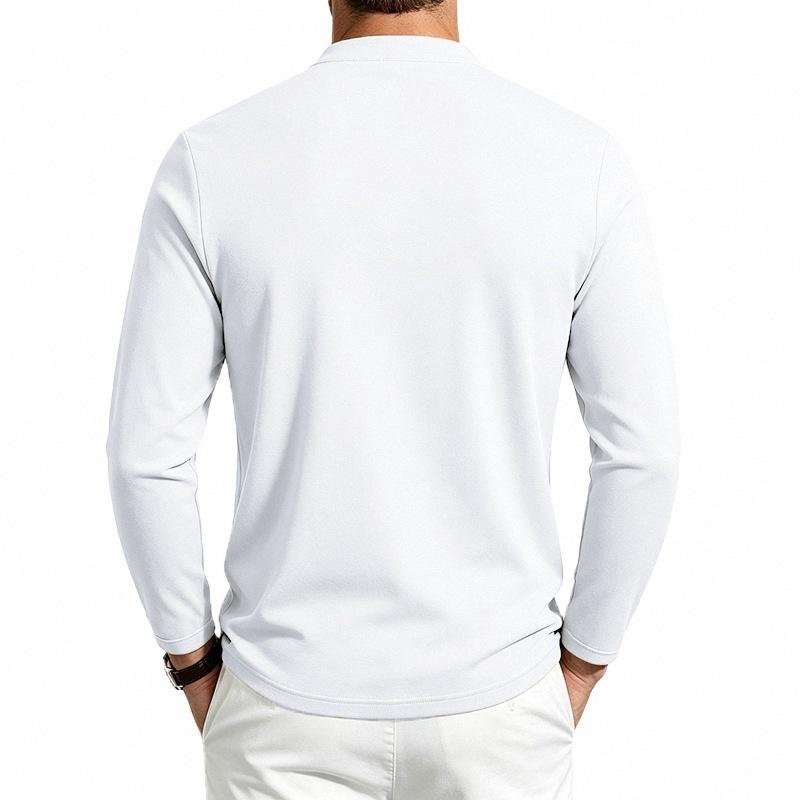 Men S Long Sleeve Henley T Shirt With Chest Pocket Casual Top