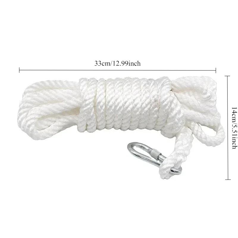 10m Safety Rope Safety Escape Rope with Buckle Safety Protection Tools Multi Functional Wear-resistant Rope Outdoor Accessories 1pcs