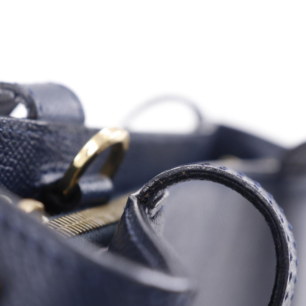 Celine 2WAYShoulder Handbag MC1739 Vintage Navy Blue Calfskin Women Used