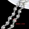 10Yards Rhinestone Chain Crystal Diamond Rhinestone Interval Pearl Chain Clothing Accessories DIY Wedding Party Decoration Gift