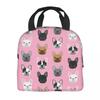 Französische Bulldogge Lunchboxen für Damen Wasserdicht Niedlicher Hund Thermokühltasche Lebensmittel Isoliert Lunchtasche Schule Kinder Schüler