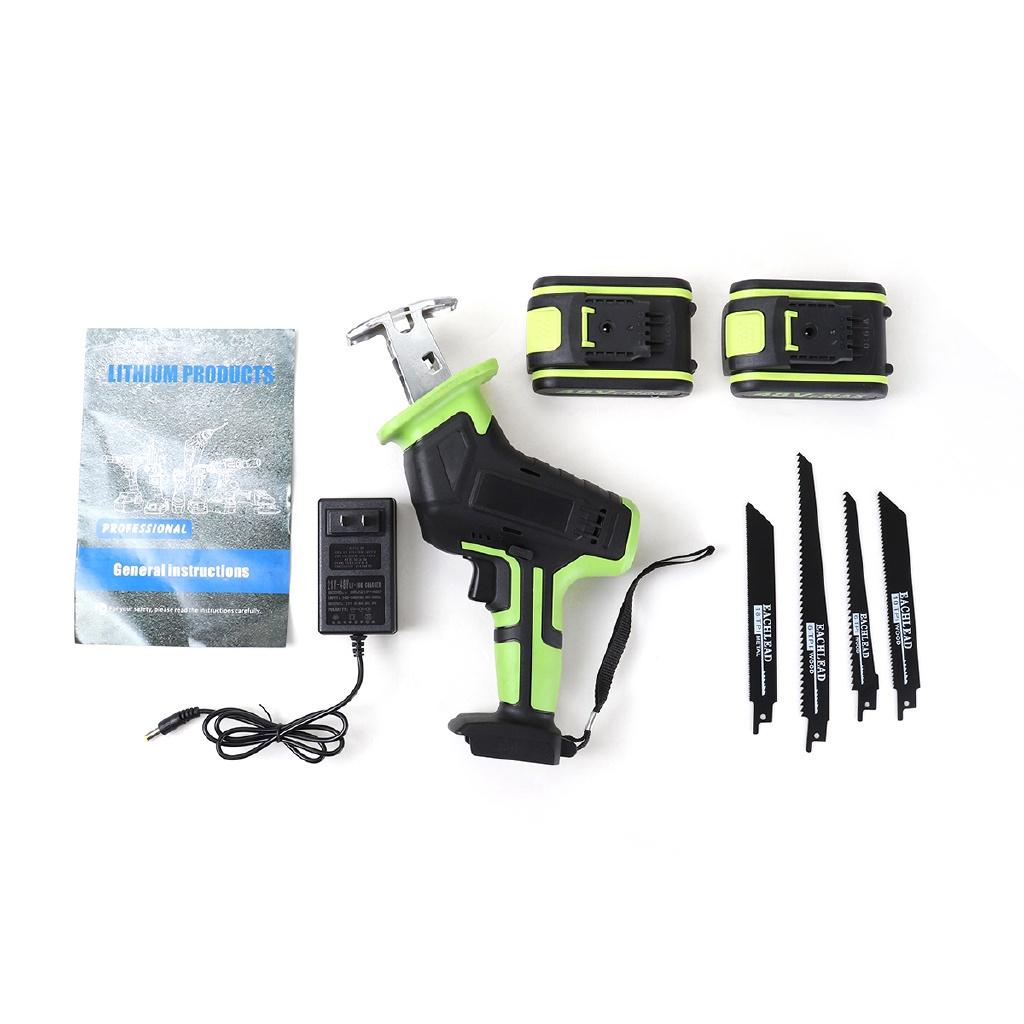 48V Portable Cordless Reciprocating Saw +4 Saw blades Metal Cutting Wood Power Tool Woodworking Cutters