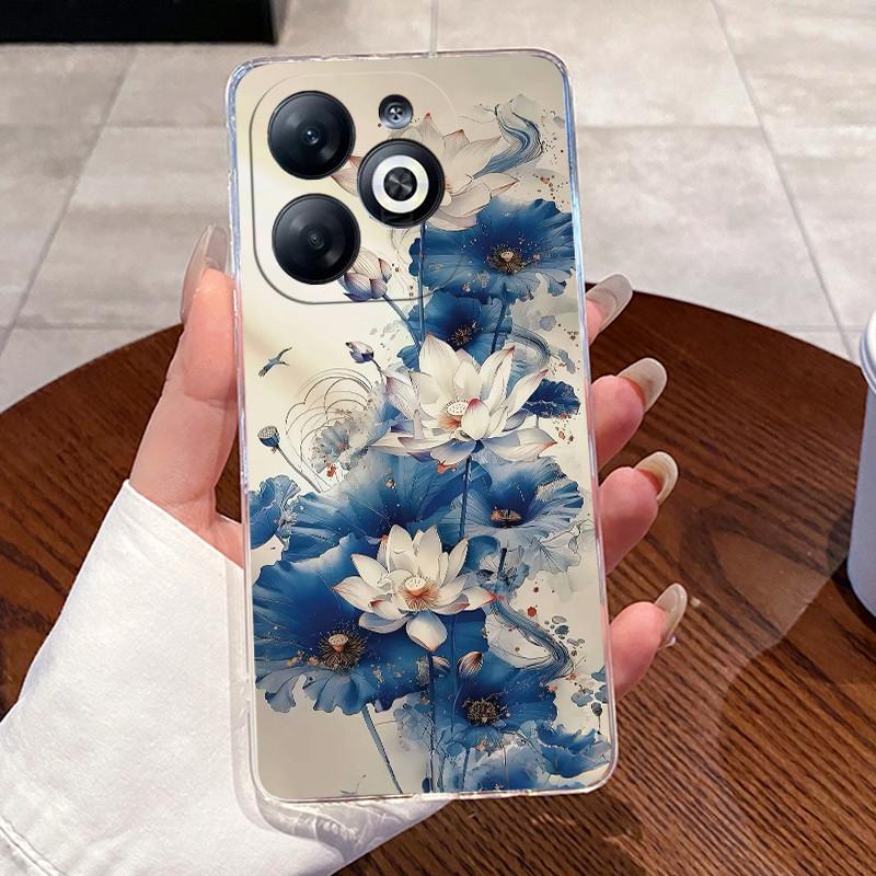 Casing For infinix Smart 8/Smart 8 Pro Luxury Dragon Cute Cool Boys Girls Soft silicone Phone Case Back Cover Transparent Shell