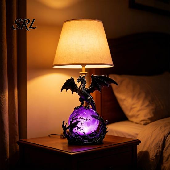 Luminous Dragon Light USB Powered LED Light, Gothic Style Decorative Ornament, Retro Decoration Bedside Desk Lamp for Holiday Atmosphere, Home