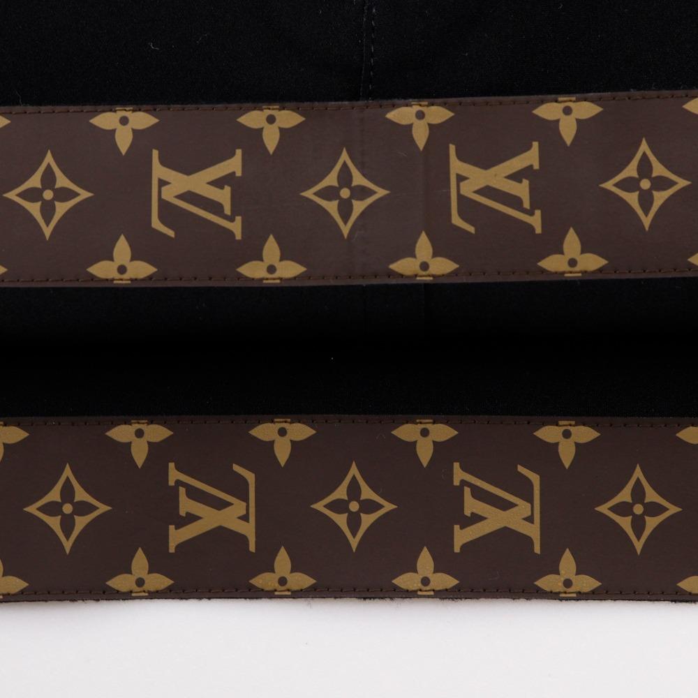 LOUIS VUITTON peplum Tank top 1A7VTN Monogram black Nylon/Polyurethane Women Used