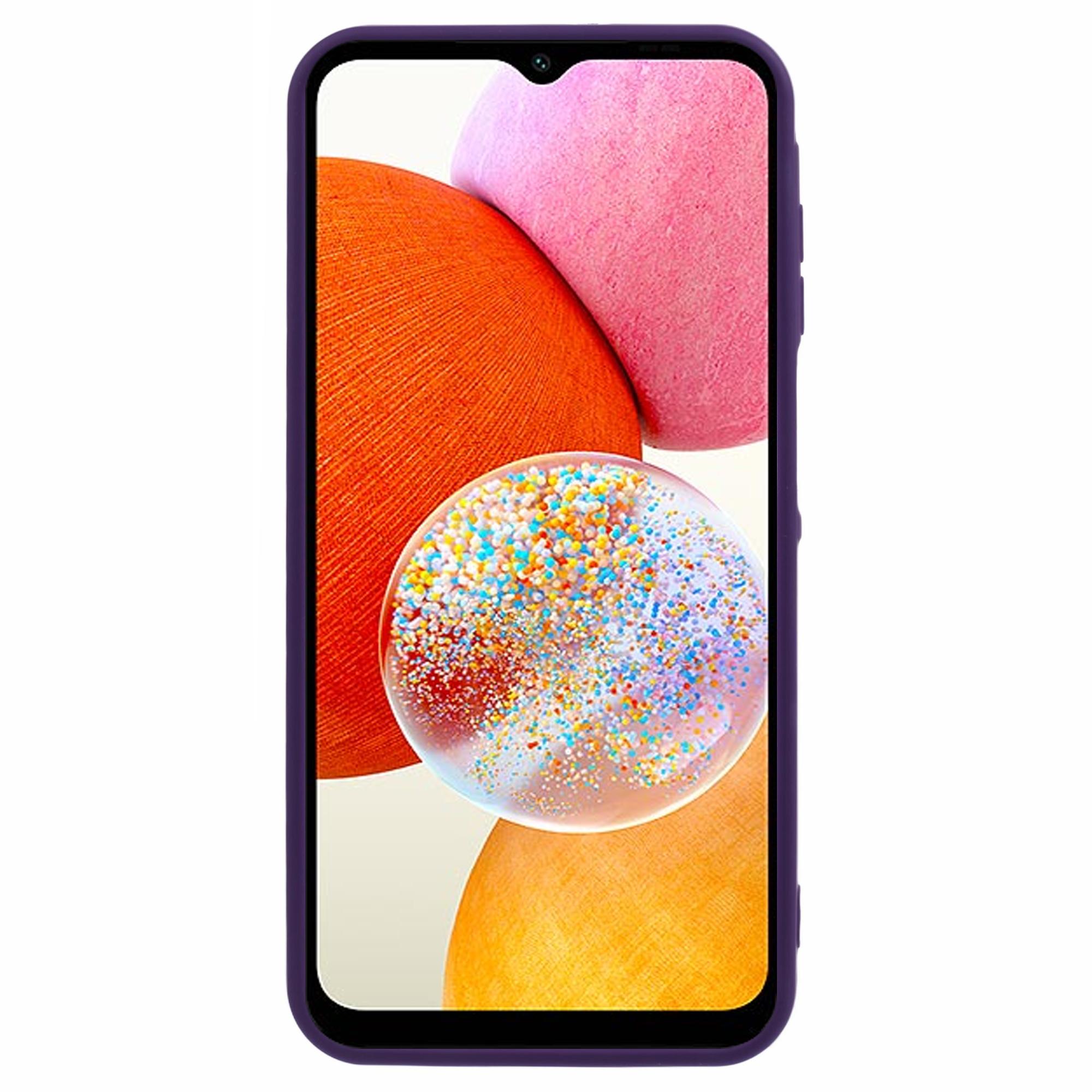 

NKS Series For Samsung Galaxy A24 4G (162.1 x 77.6 x 8.3mm) Case Kickstand TPU+PC Phone Cover Purple