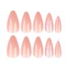 24 Pieces Three-dimensional Shell Wearing Nail Patch New Nude Almond Nail Patch