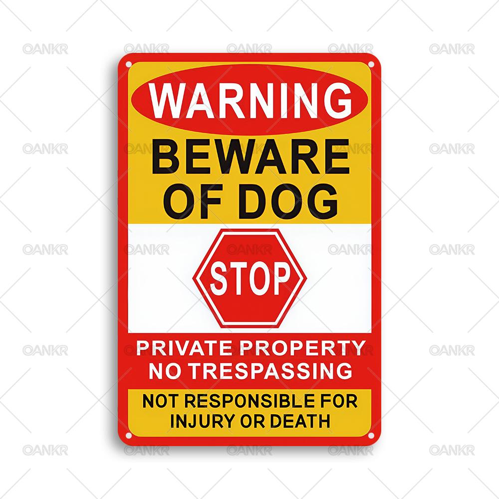 

Vintage Warning Metal Tin Sign Retro Beware Of Dog Art Poster Metal Signs for Man Cave Farm Garden Home Wall Decor Plaque 20x30cm（7.8x11.8inch）
