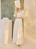 2026 Spring/Summer Luxury Chinese Style White Slimming Lace Dress for Women - P0109