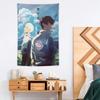 1 Stück Der Sommer, in dem Hikaru starb Anime-Wandteppich Manga Wandbehang Polyester 2D-Druck Japanische Kunst Dekoration für Schlafzimmer Geschenk für Fans