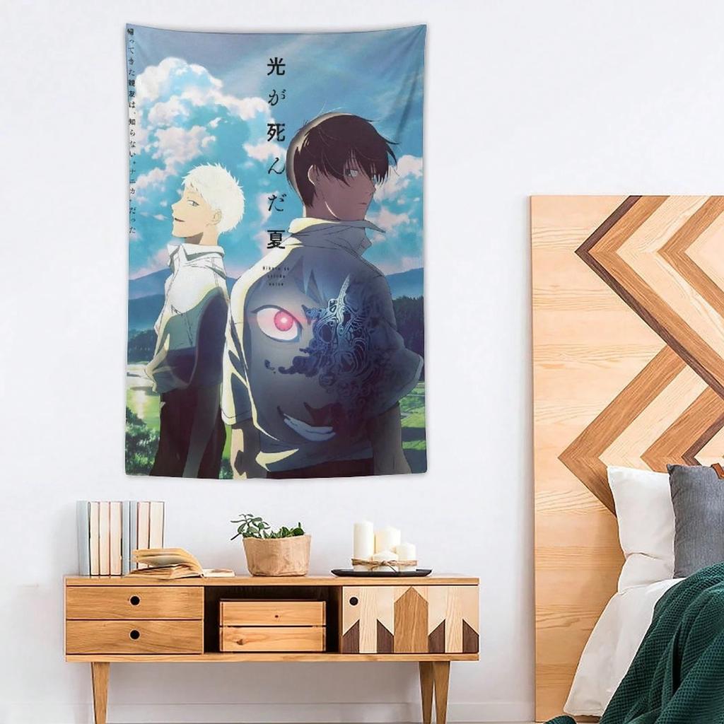 1 Stück Der Sommer, in dem Hikaru starb Anime-Wandteppich Manga Wandbehang Polyester 2D-Druck Japanische Kunst Dekoration für Schlafzimmer Geschenk für Fans