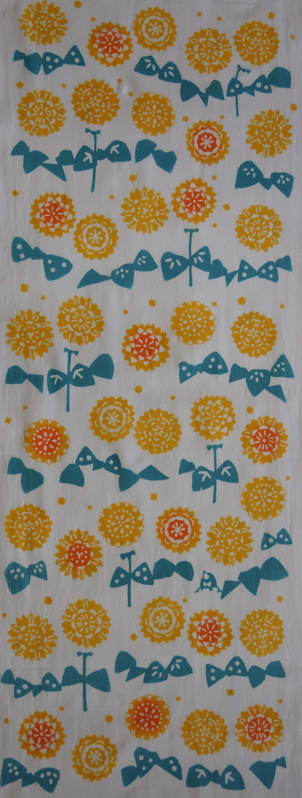 

Todaya Shoten Tenugui Sunflower 953 Nashien-zome (Hand Towel)